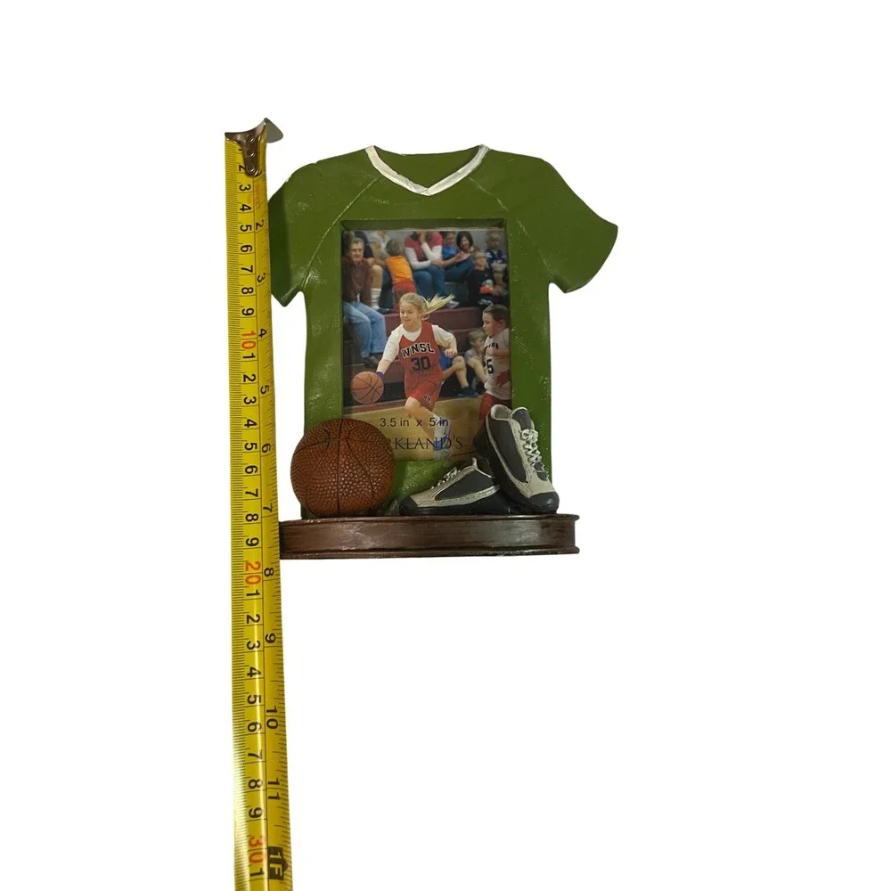 Kirkland's Basketball Jersey‎ Picture Frame Green Sports Decor Resin cottage